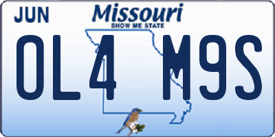 MO license plate OL4M9S