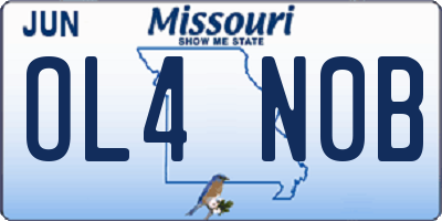MO license plate OL4N0B