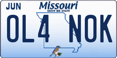 MO license plate OL4N0K