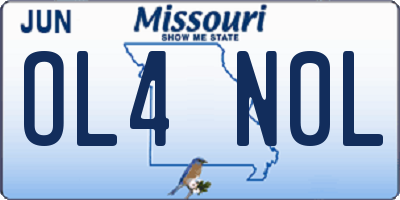 MO license plate OL4N0L