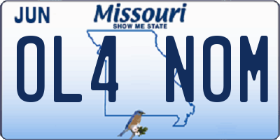 MO license plate OL4N0M