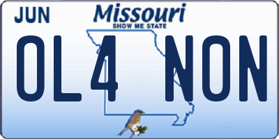 MO license plate OL4N0N