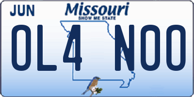 MO license plate OL4N0O