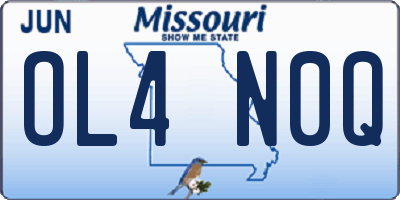 MO license plate OL4N0Q