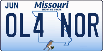 MO license plate OL4N0R