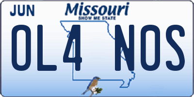 MO license plate OL4N0S