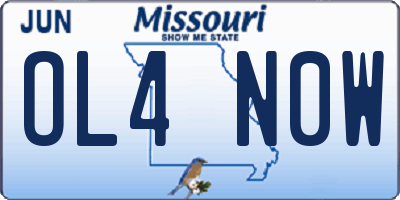 MO license plate OL4N0W