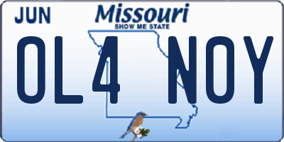 MO license plate OL4N0Y