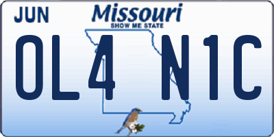 MO license plate OL4N1C