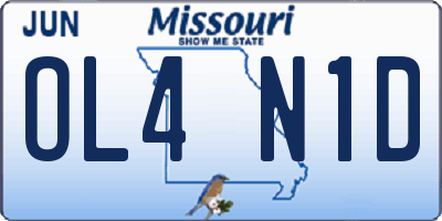 MO license plate OL4N1D