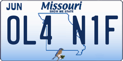MO license plate OL4N1F
