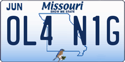 MO license plate OL4N1G