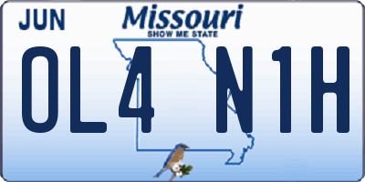 MO license plate OL4N1H