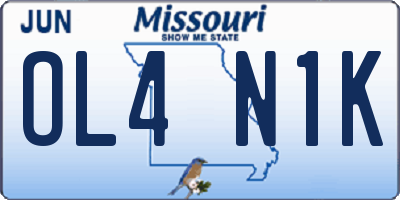 MO license plate OL4N1K