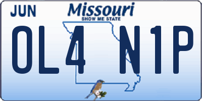 MO license plate OL4N1P