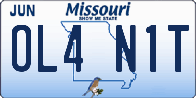 MO license plate OL4N1T