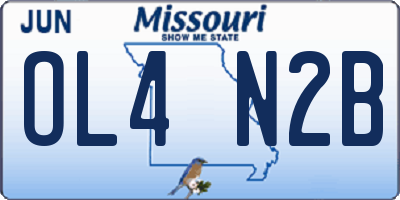 MO license plate OL4N2B