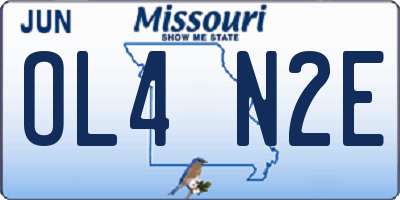MO license plate OL4N2E