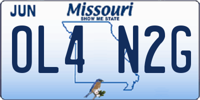 MO license plate OL4N2G