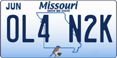 MO license plate OL4N2K