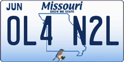 MO license plate OL4N2L