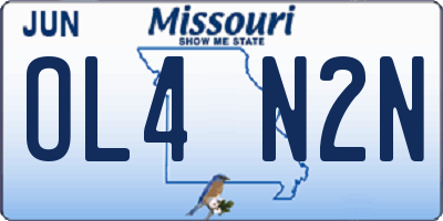 MO license plate OL4N2N