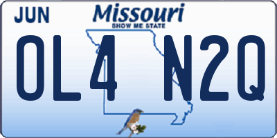 MO license plate OL4N2Q