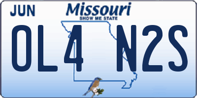 MO license plate OL4N2S