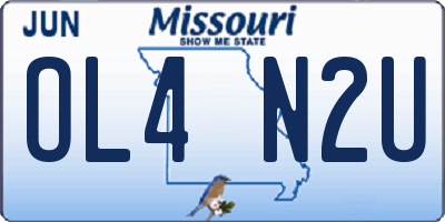 MO license plate OL4N2U