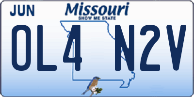 MO license plate OL4N2V