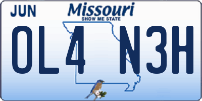 MO license plate OL4N3H