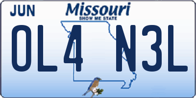 MO license plate OL4N3L