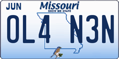 MO license plate OL4N3N