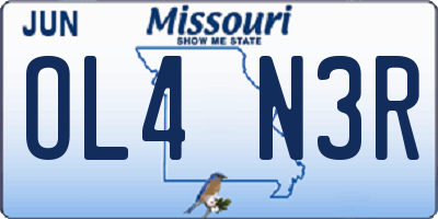 MO license plate OL4N3R