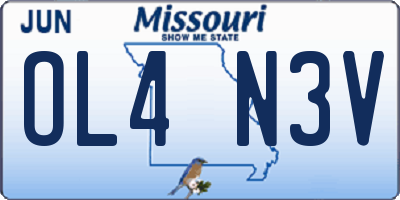 MO license plate OL4N3V