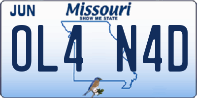 MO license plate OL4N4D