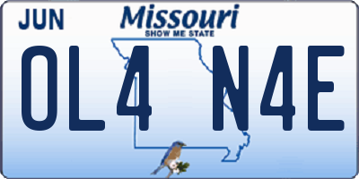 MO license plate OL4N4E