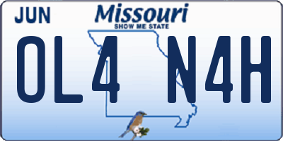 MO license plate OL4N4H