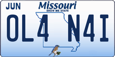 MO license plate OL4N4I