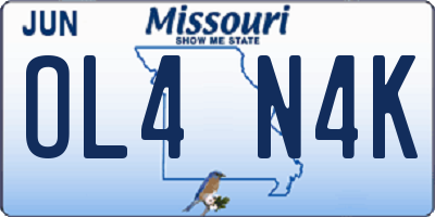 MO license plate OL4N4K