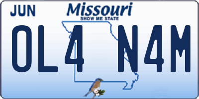 MO license plate OL4N4M