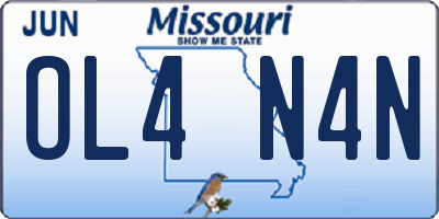 MO license plate OL4N4N