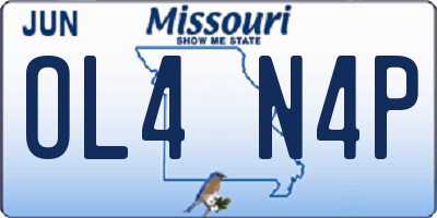 MO license plate OL4N4P