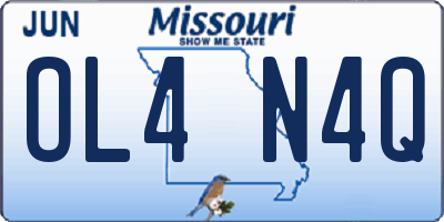 MO license plate OL4N4Q