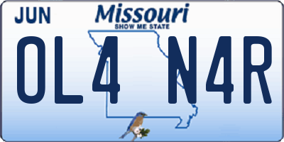 MO license plate OL4N4R
