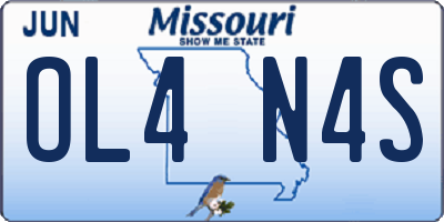 MO license plate OL4N4S