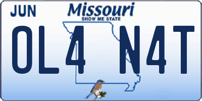 MO license plate OL4N4T