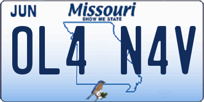 MO license plate OL4N4V