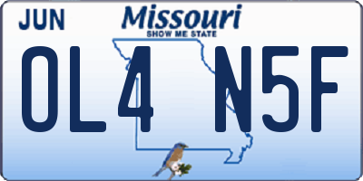 MO license plate OL4N5F