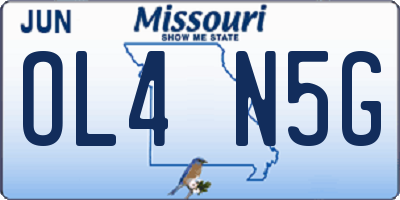 MO license plate OL4N5G